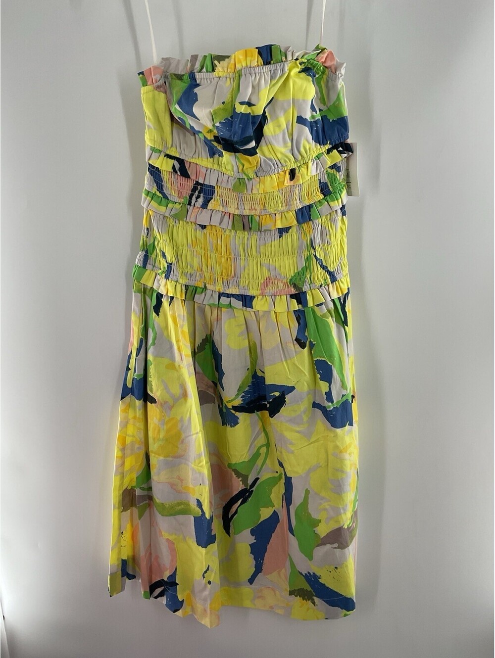 Free Assembly Women’s Size S Strapless Smocked Summer Dress NWT 017